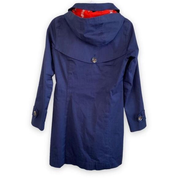 Tommy Hilfiger Navy Blue Spring Trench Coat with Hood - 4 china - Picture 6 of 12